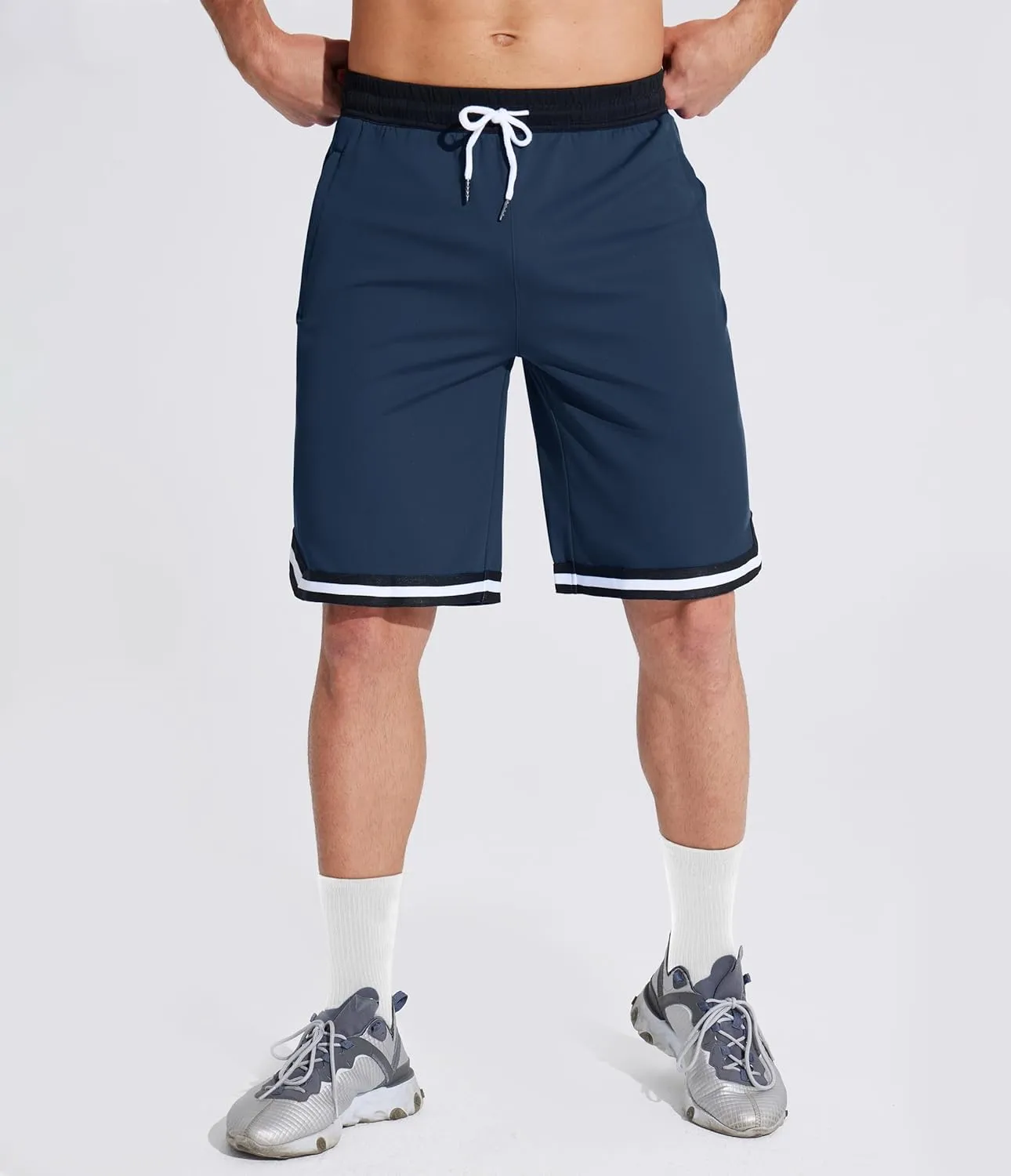 MAGCOMSEN Men's Athletic 10'' Shorts Quick Dry Basketball Shorts Workout Gym Running Tennis Shorts Lightweight Shorts
