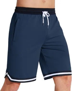 MAGCOMSEN Men's Athletic 10'' Shorts Quick Dry Basketball Shorts Workout Gym Running Tennis Shorts Lightweight Shorts
