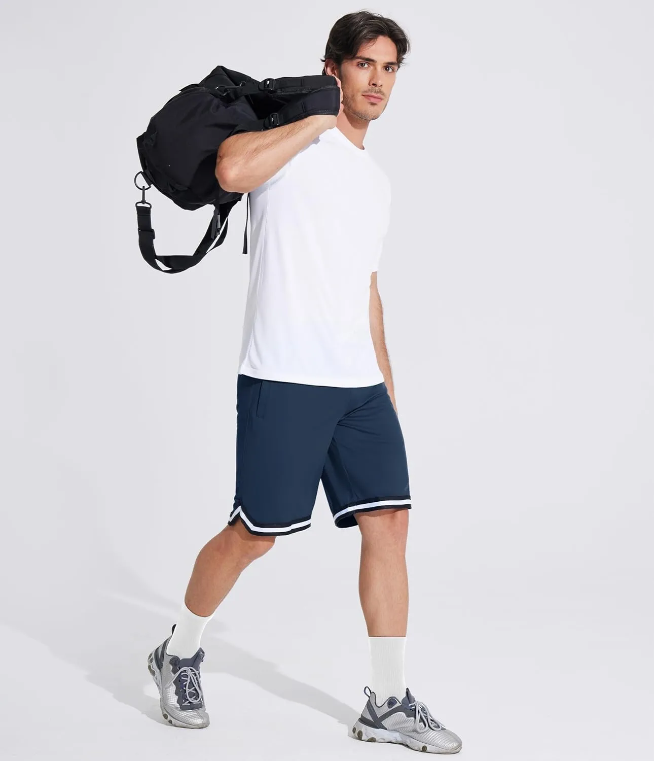MAGCOMSEN Men's Athletic 10'' Shorts Quick Dry Basketball Shorts Workout Gym Running Tennis Shorts Lightweight Shorts