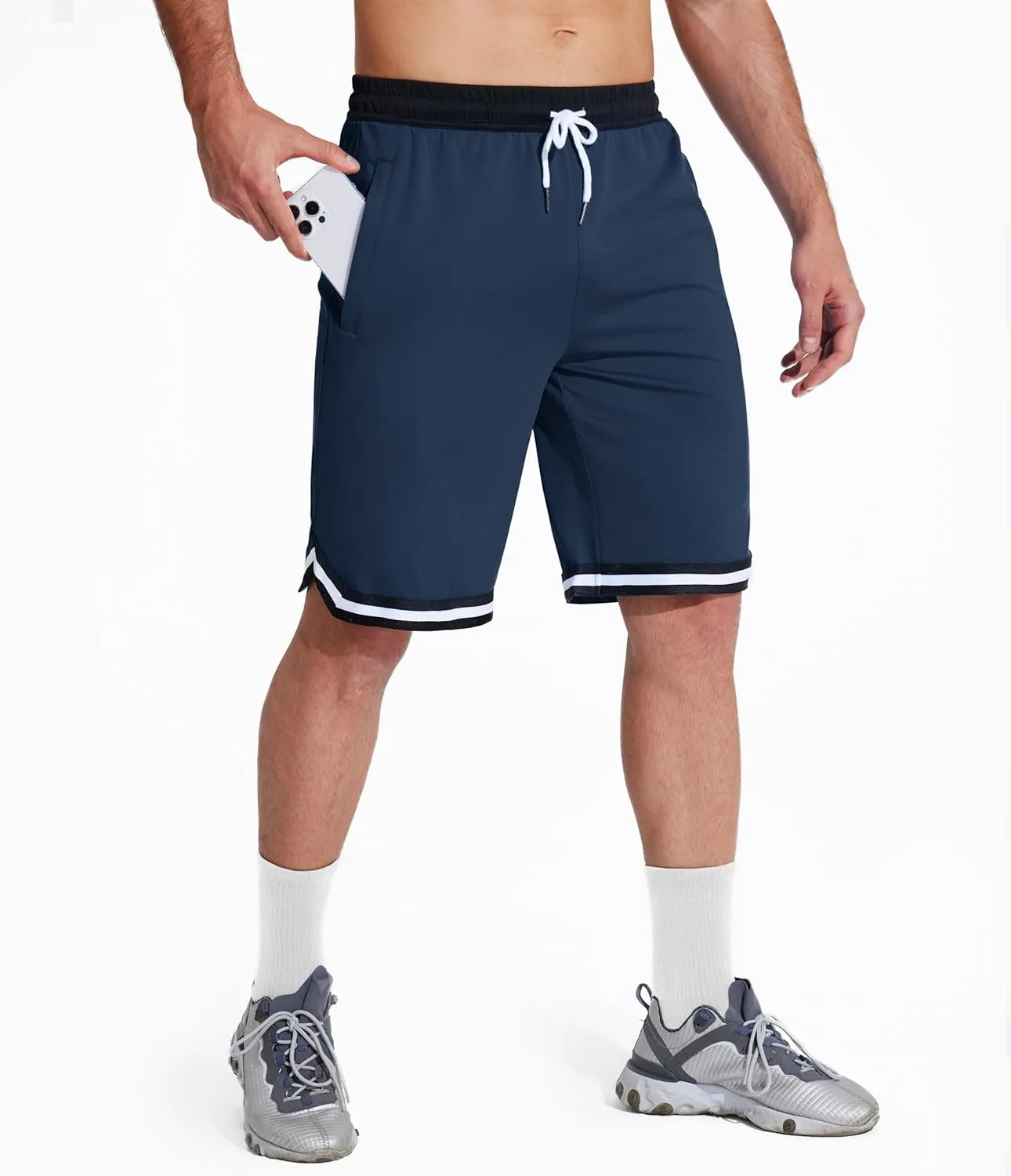 MAGCOMSEN Men's Athletic 10'' Shorts Quick Dry Basketball Shorts Workout Gym Running Tennis Shorts Lightweight Shorts