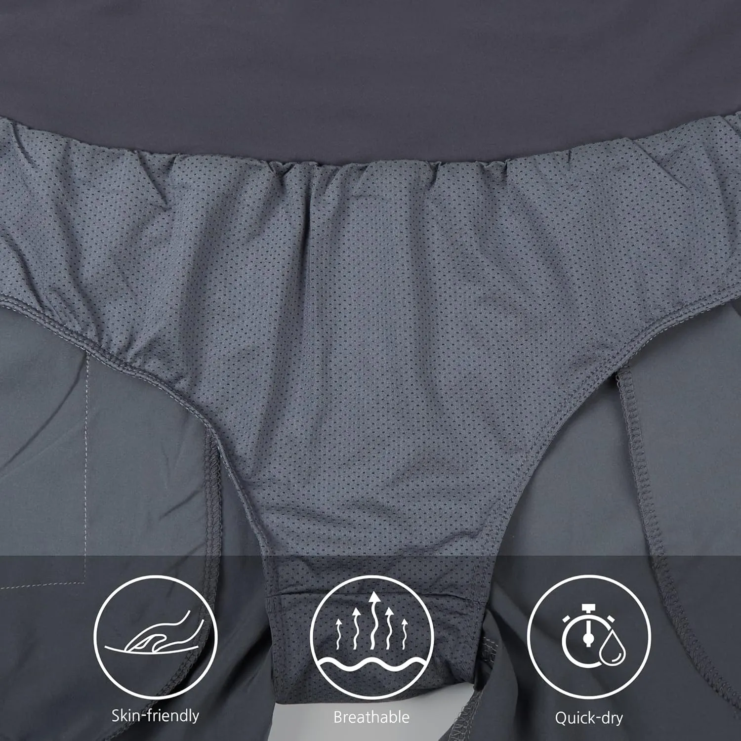 MASKERT Womens 5 Inches Athletic Running Shorts with Zipper Pockets Quick Dry Lounge Gym Workout Shorts with Liner