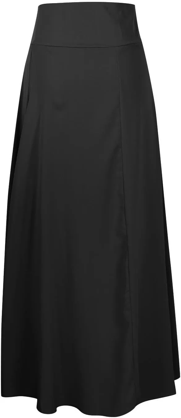 Maxi Skirts for Women Trendy Asymmetrical Boho Midi Beach Skirt High Waist Ruffle Wrap Skirt High Low Draped Skirts