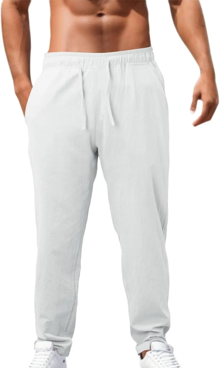 Men Cargo Combat Pants Casual Cotton Stretch Pant Cuffed Sweatpant Joggers Loose Fit Sports Gym Jogger Bottoms
