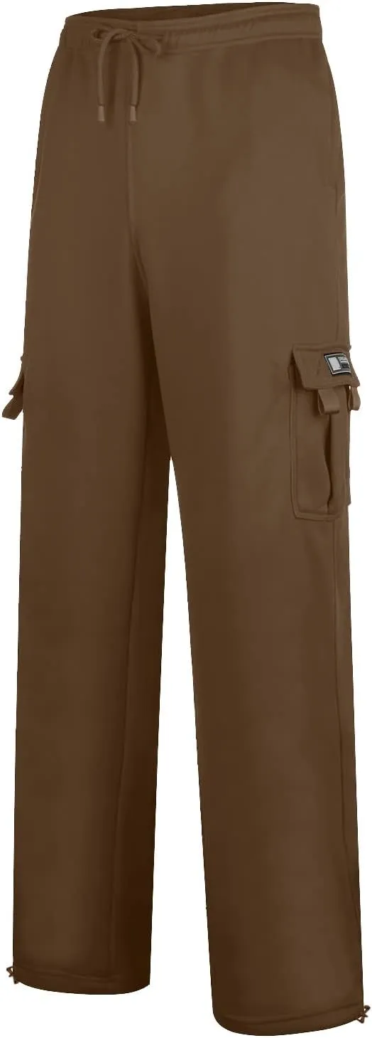 Men Cargo Combat Work Pant Gym Running Jogger Plain Stretch Sweat Pants Loose Linen Track Lounge Pants