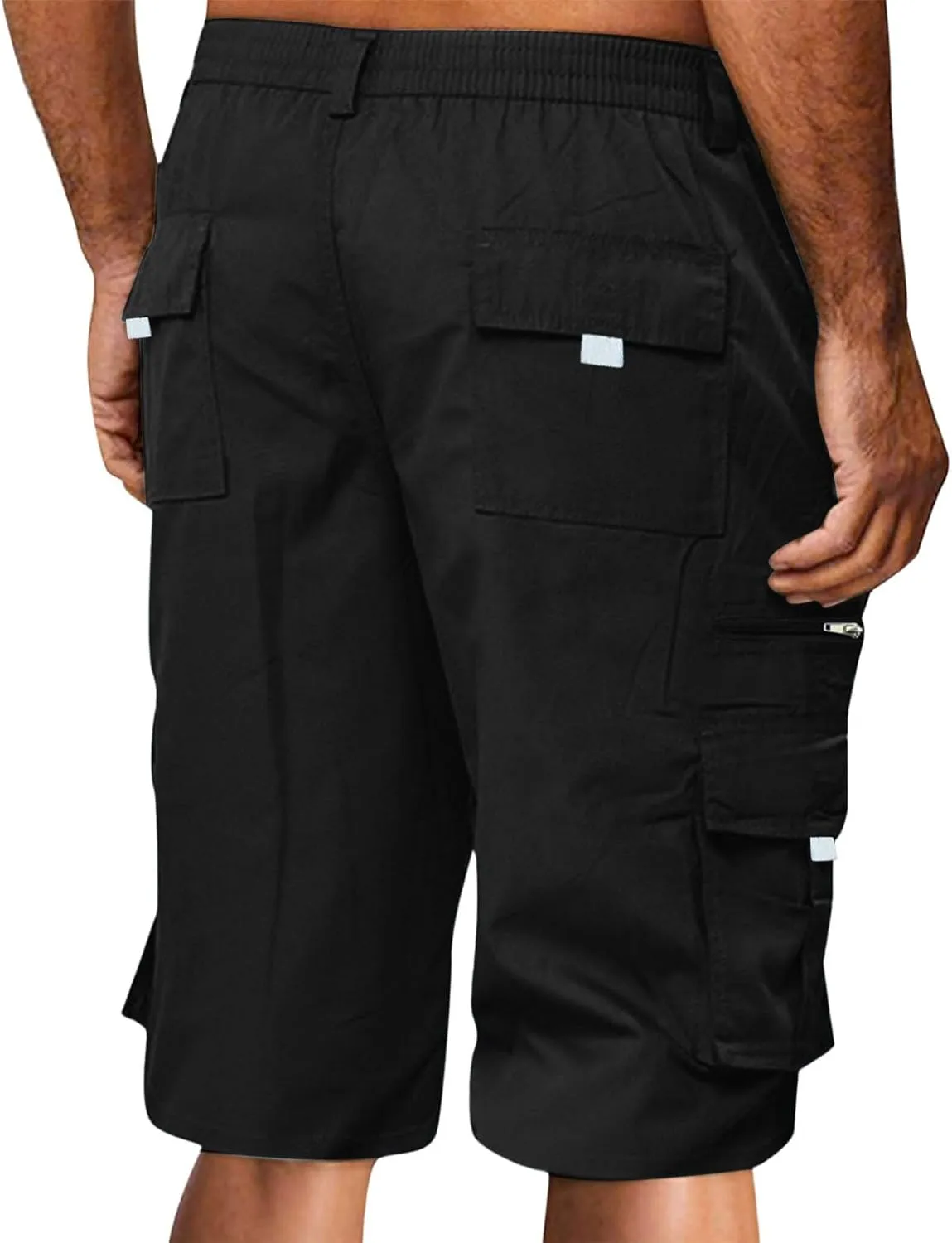 Men Pants Casual Leisure Joggers Sport Sweatpants Open Hem Elasticated Waist Combat Work Pant