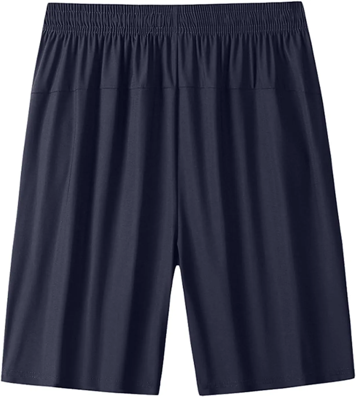Mens Athletic Running Workout Shorts Quick Dry Elastic Waist Shorts Big Tall Loose Lightweight Shorts with Zip Pocket