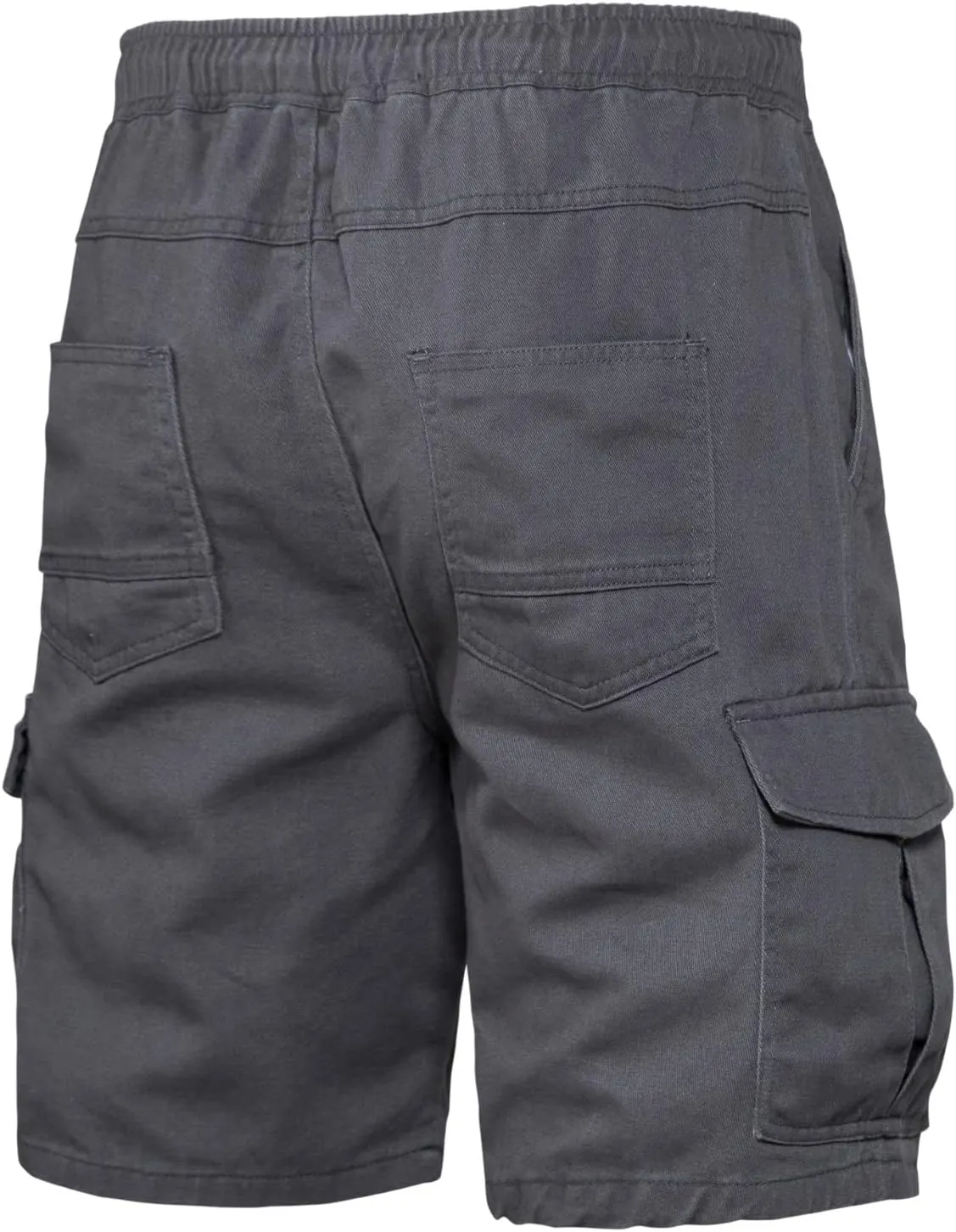 Men's Casual Cotton Cargo Shorts Relaxed Fit Ripstop Solid Color Classic Straight Leg Pants with Pockets