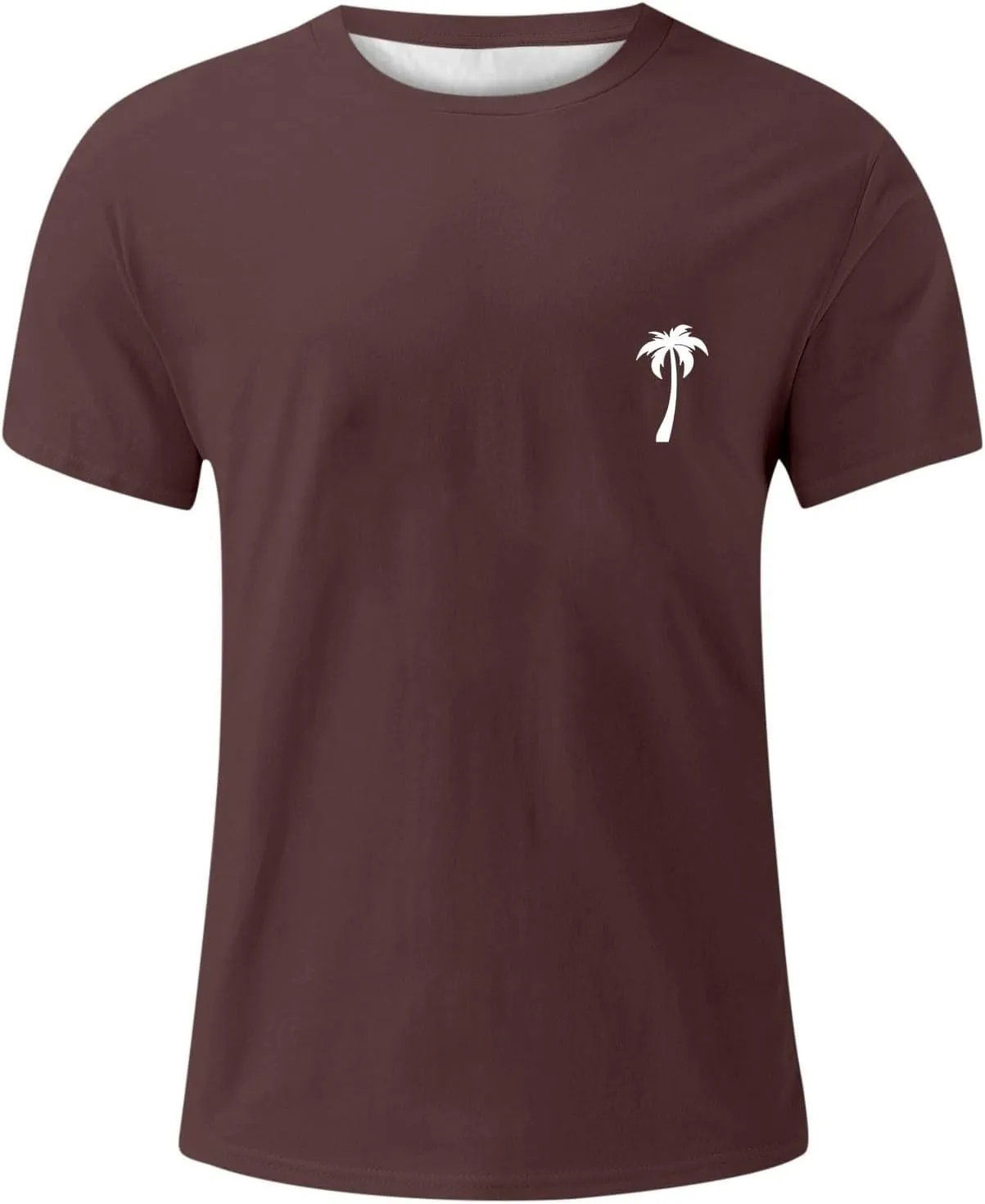 Men's Coconut Printed Graphic Tees Soft Lightweight Crew Neck Short Sleeve T-Shirts Casual Summer Streetwear