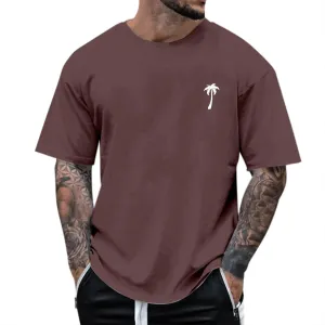 Men's Coconut Printed Graphic Tees Soft Lightweight Crew Neck Short Sleeve T-Shirts Casual Summer Streetwear