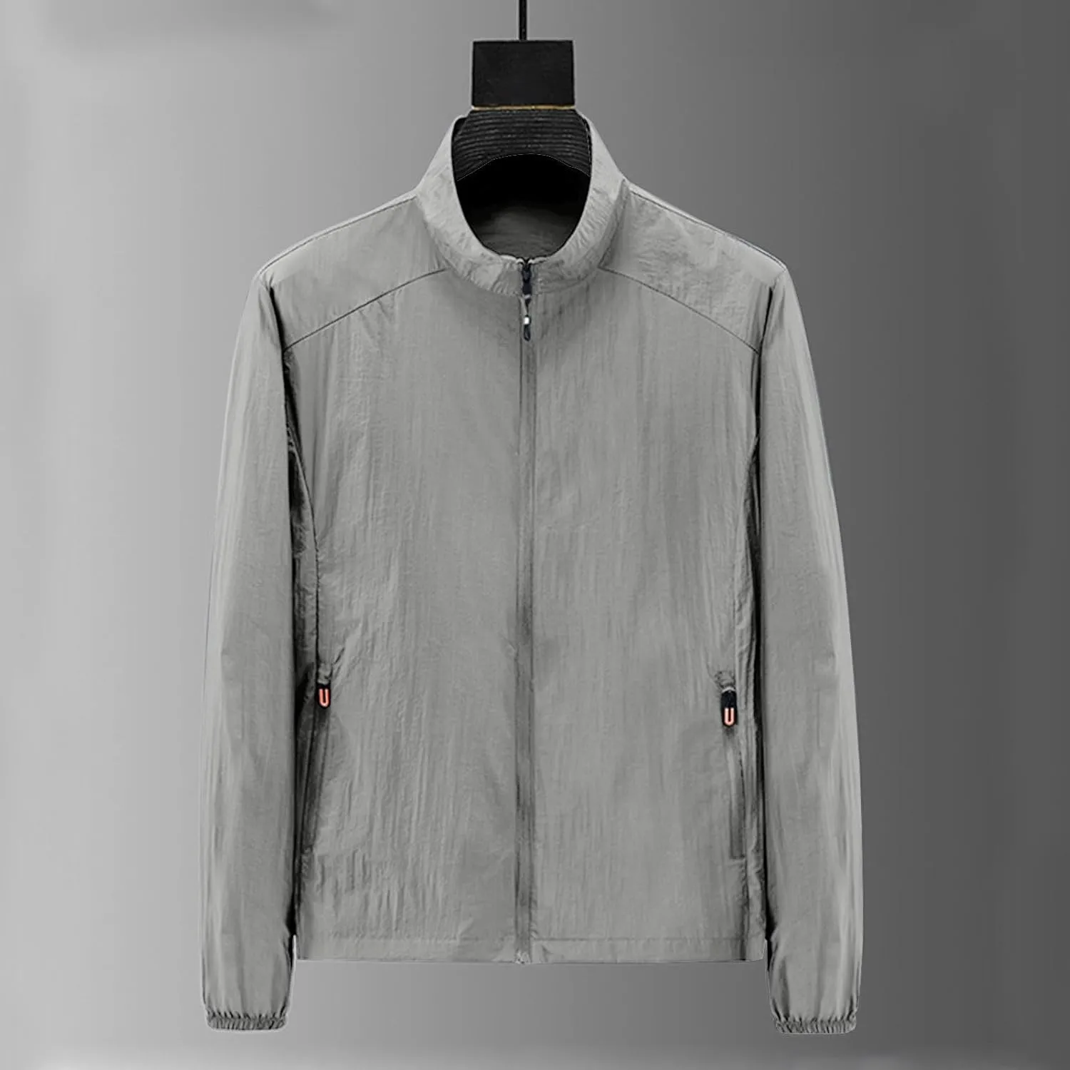 Mens Cycling Rain Jacket Outdoor Lightweight Waterproof Packable Soft Shell Windbreaker Jacket for Hiking Golf Running
