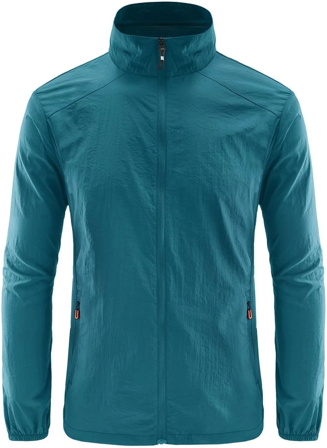 Mens Full Zip Lightweight UPF 50  Jackets Long Sleeve Performance Breathable Sun Protection Fishing Hiking Shirts