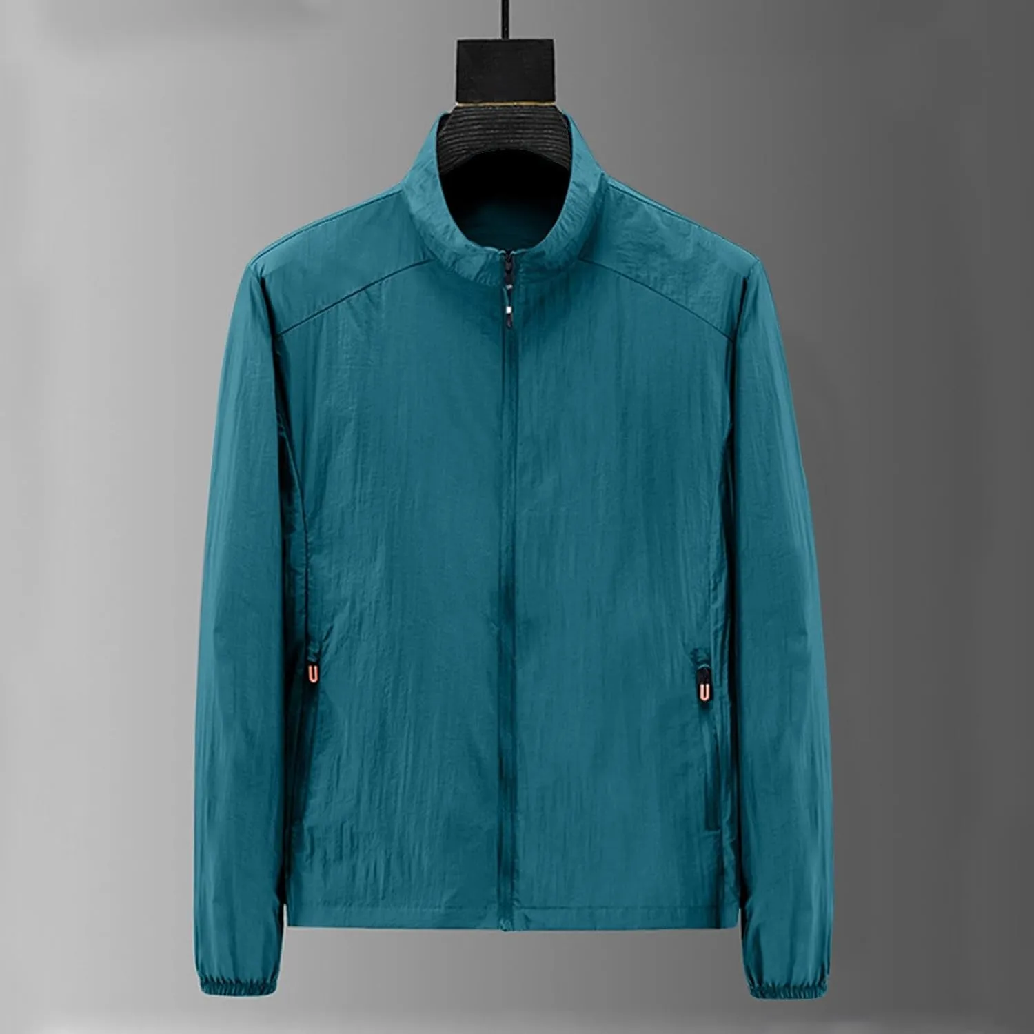 Mens Full Zip Lightweight UPF 50  Jackets Long Sleeve Performance Breathable Sun Protection Fishing Hiking Shirts