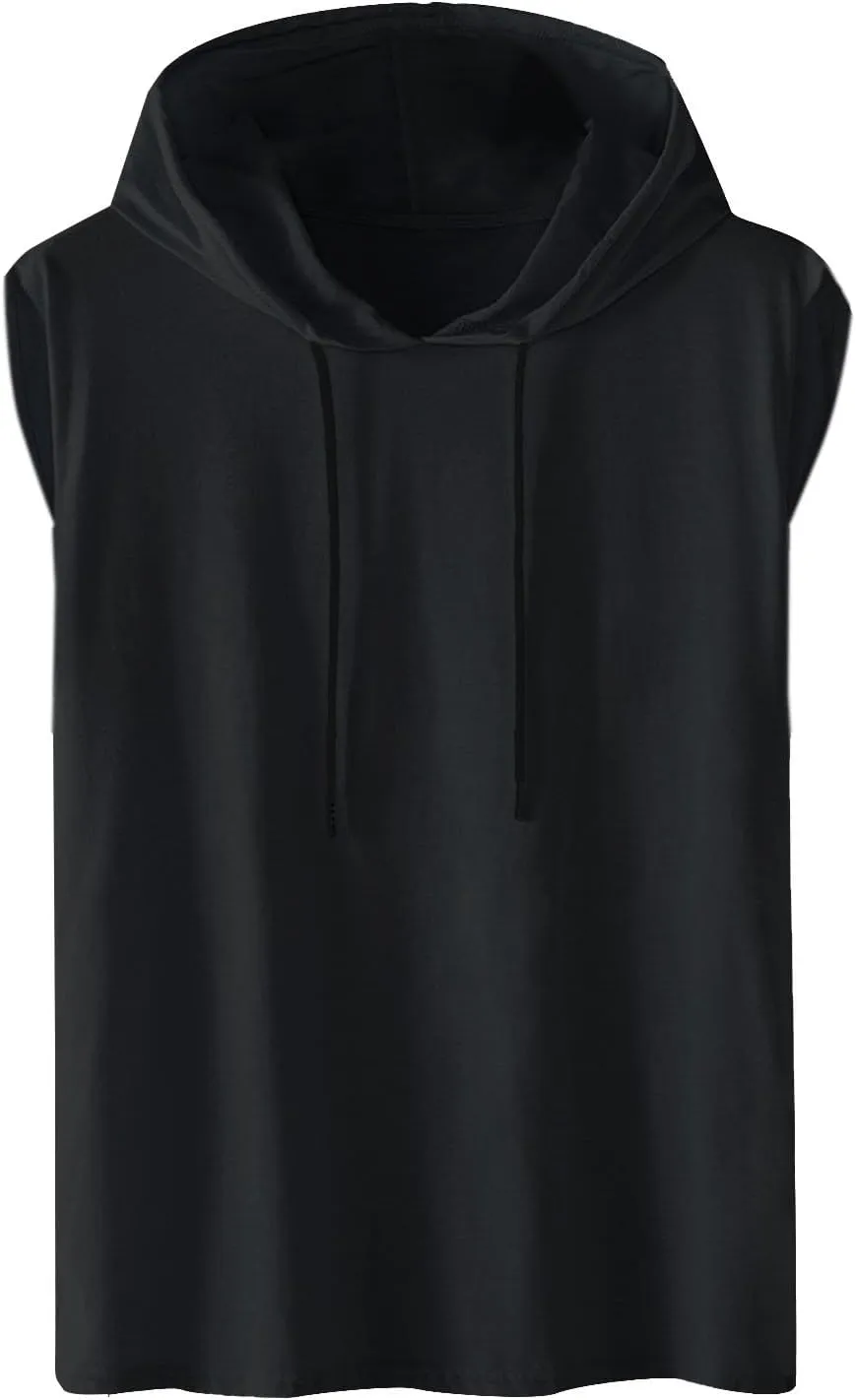 Mens Hooded Tank Tops Sleeveless Gym Hoodies Workout Cut Off Muscle Shirts Lightweight Casual Athletic Relax T-Shirts