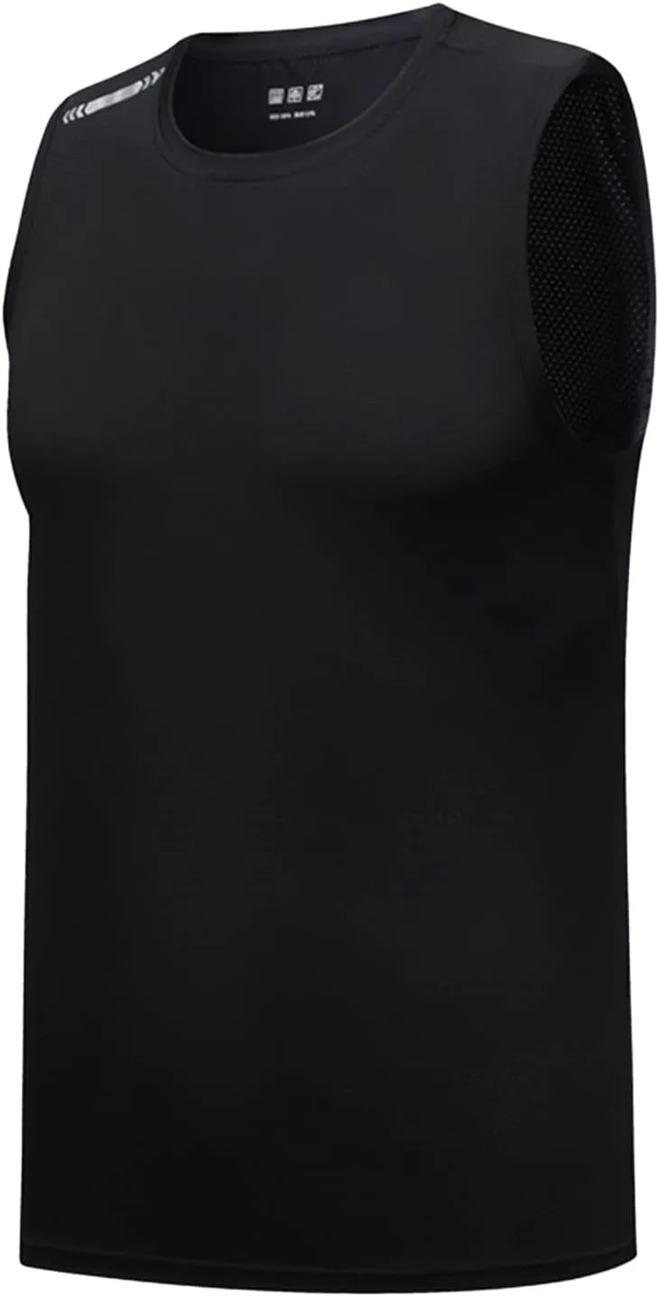Men's Lightweight Cotton Tank Undershirts Hooded Tank Top Breathable Sleeveless Vest Fashion Casual Vest