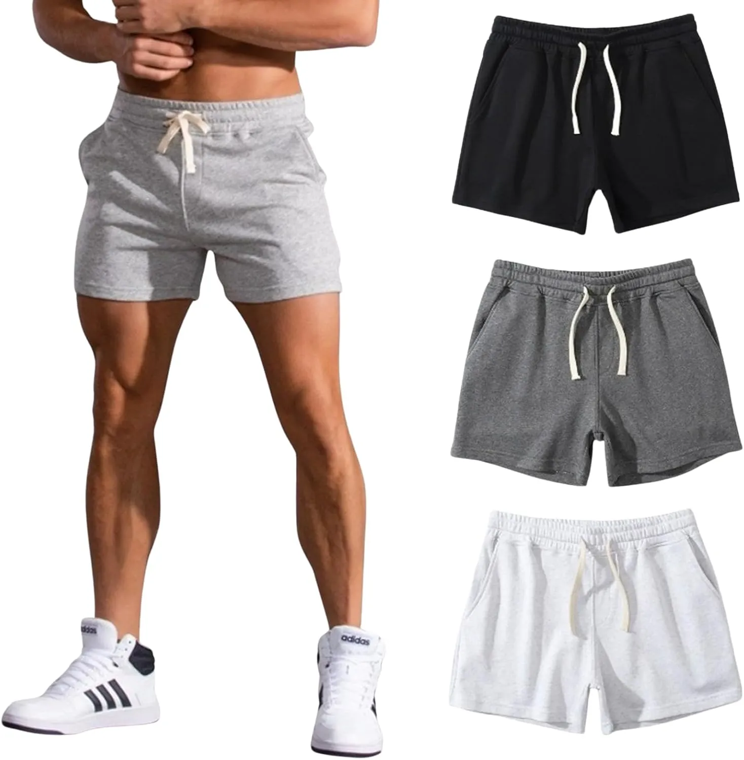 Mens Mesh Booty Short Lounge Running Sexy Casual Home Sleep Beach 3 Inch