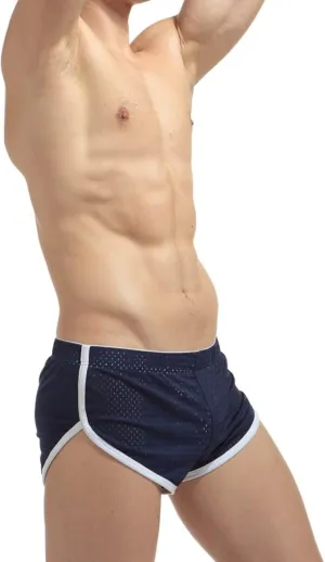 Mens Mesh Booty Short Lounge Running Sexy Casual Home Sleep Beach 3 Inch