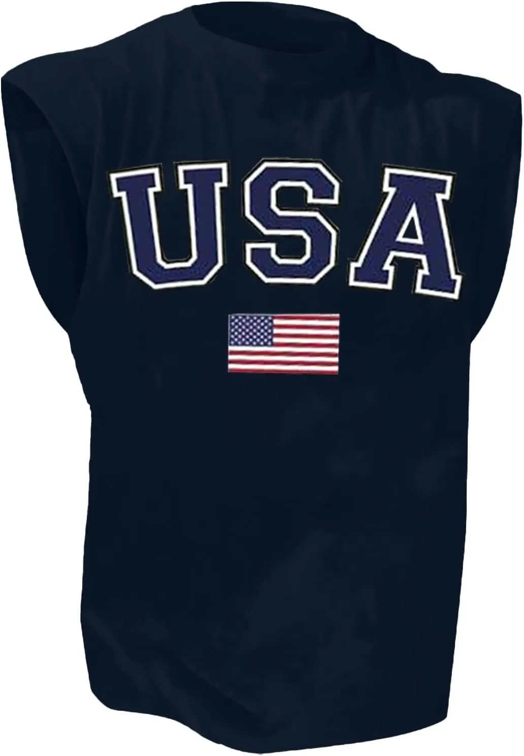 Men's Muscle Tank Tops Independence Day USA Patriotic 4th of July Muscle T-Shirts Lightweight Loose Sleeveless Shirts