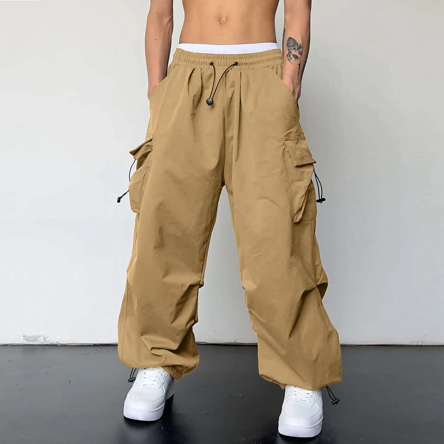 Men's Pants Casual Lightweight Joggers Beach Walking Running Sweatpant Stretch Waist Lounge Pant
