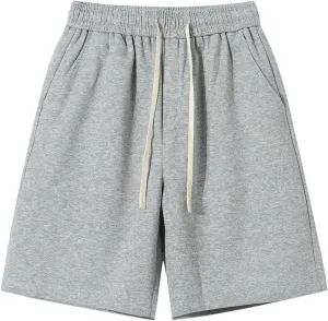 Men's Plus Size Shorts Casual Summer Shorts Drawstring Elastic Waist Shorts Loose Fit Workout Shorts Comfy Gym Shorts