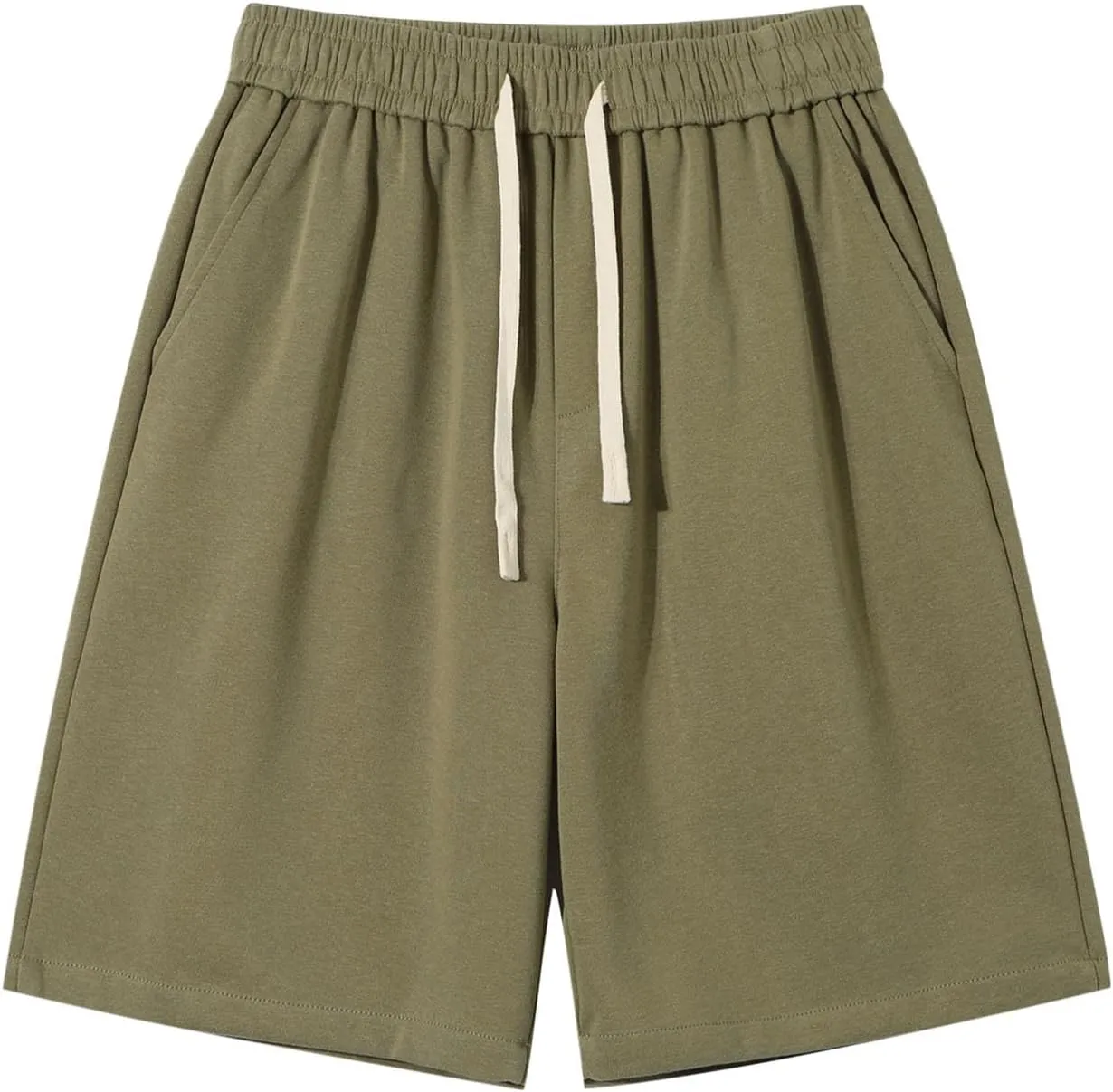 Men's Plus Size Shorts Casual Summer Shorts Drawstring Elastic Waist Shorts Loose Fit Workout Shorts Comfy Gym Shorts
