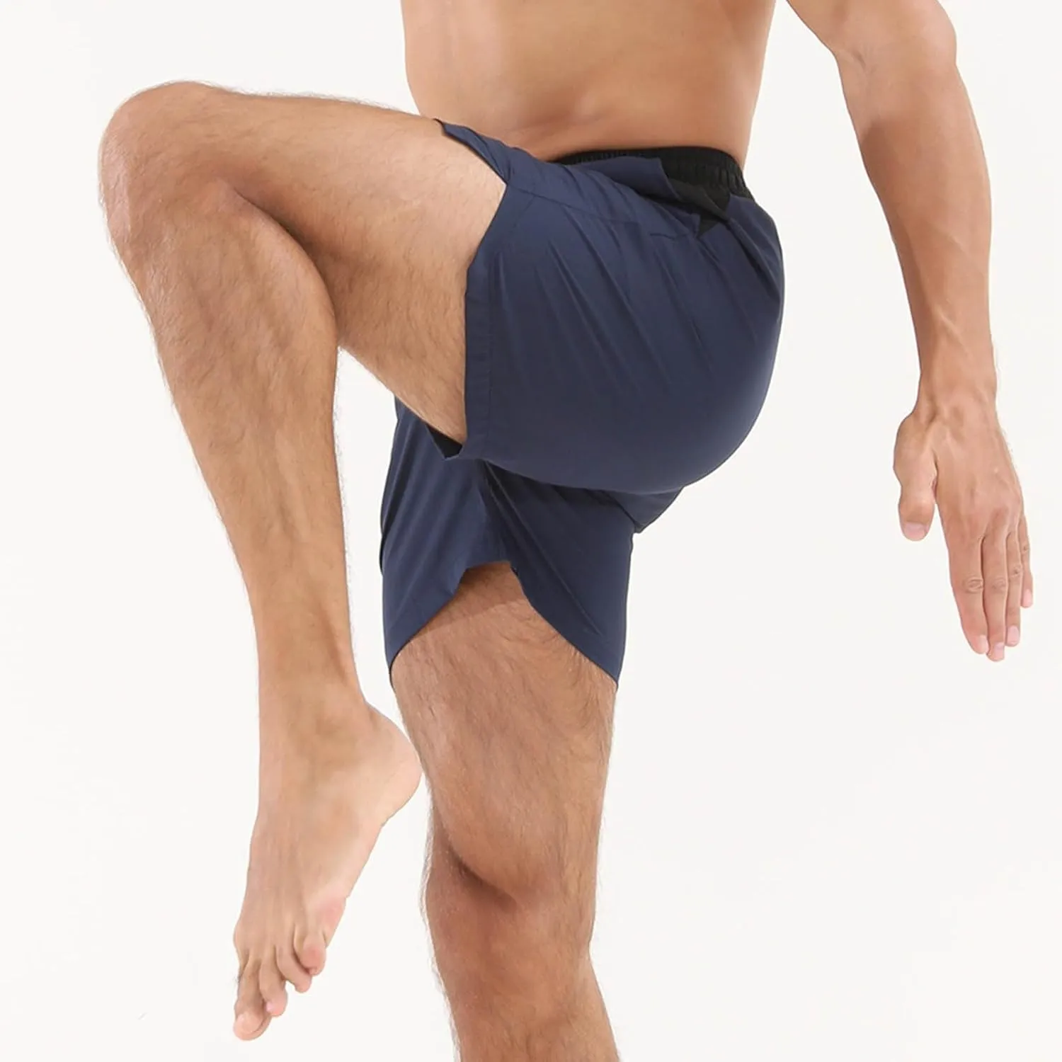 Men's Quick Dry Mesh Shorts with Pockets Running Gym Breathable Lightweight Shorts Elastic Waist Shorts Beach Trunks