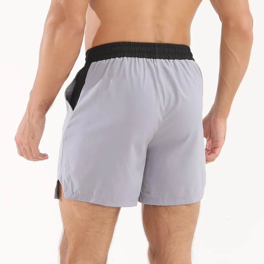 Men's Quick Dry Mesh Shorts with Pockets Running Gym Breathable Lightweight Shorts Elastic Waist Shorts Beach Trunks