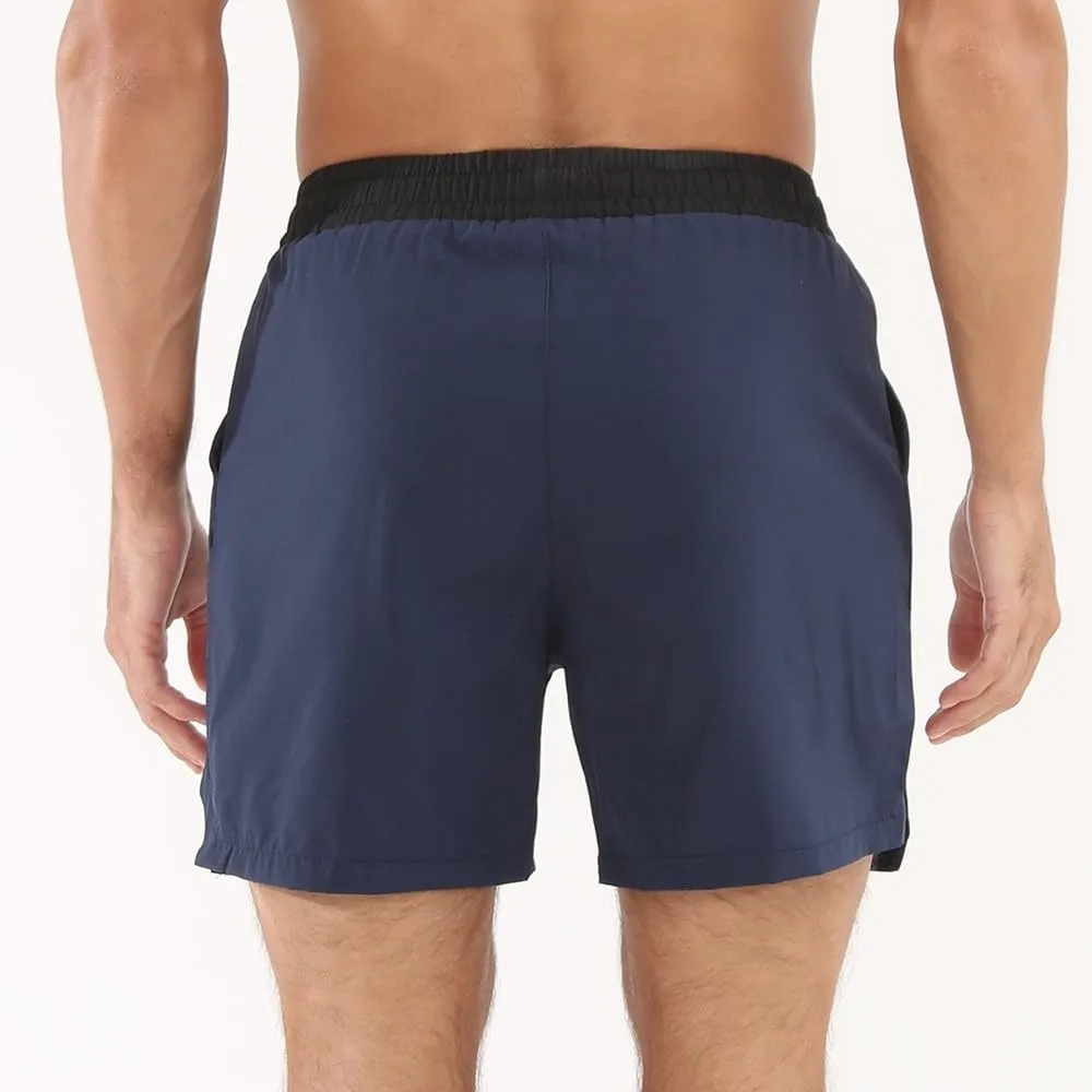 Men's Quick Dry Mesh Shorts with Pockets Running Gym Breathable Lightweight Shorts Elastic Waist Shorts Beach Trunks