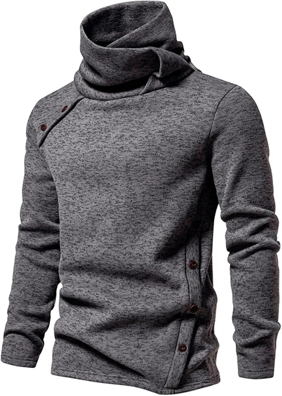 Men's Shirts Long Sleeve Solid Turtleneck Sweater Regular-Fit Lightweight Pullover Soft Fitted Outdoor Clothing