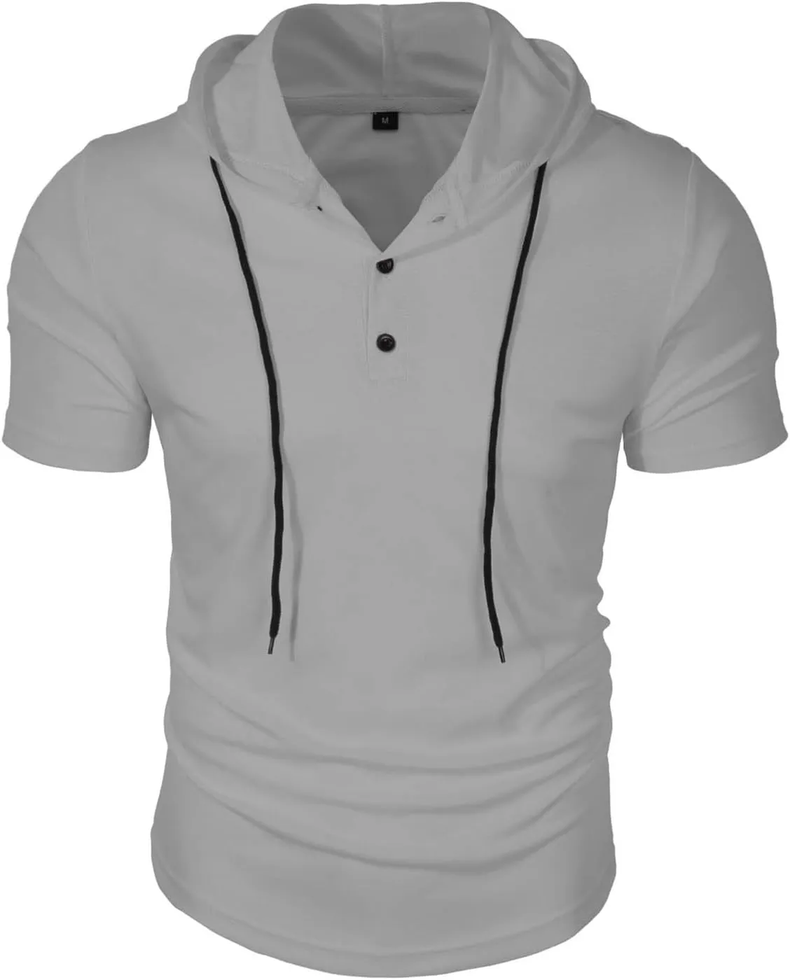 Men's Short Sleeve Hoodie Workout Gym Sweatshirt Stylish V Neck Muscle Athletic Tops Lightweight Sweatshirt Pullover
