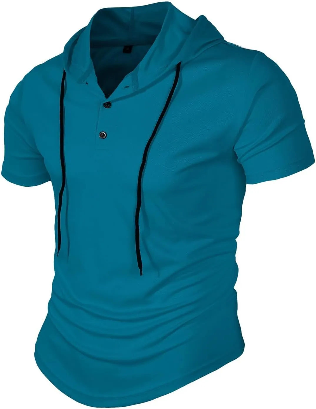 Men's Short Sleeve Hoodie Workout Gym Sweatshirt Stylish V Neck Muscle Athletic Tops Lightweight Sweatshirt Pullover