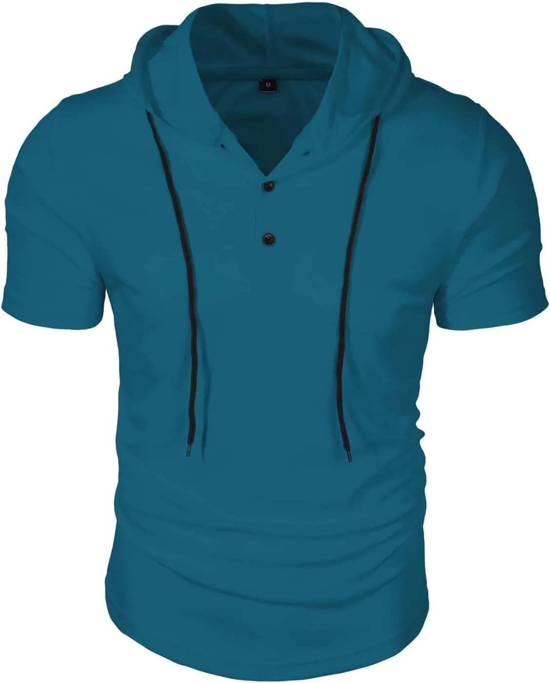 Men's Short Sleeve Hoodie Workout Gym Sweatshirt Stylish V Neck Muscle Athletic Tops Lightweight Sweatshirt Pullover
