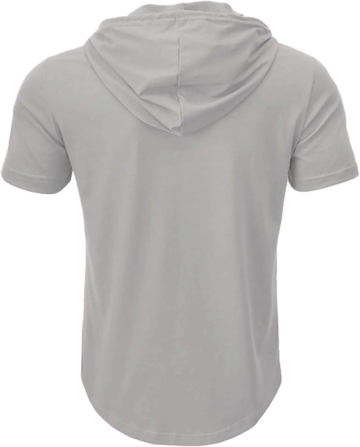 Men's Short Sleeve Hoodie Workout Gym Sweatshirt Stylish V Neck Muscle Athletic Tops Lightweight Sweatshirt Pullover