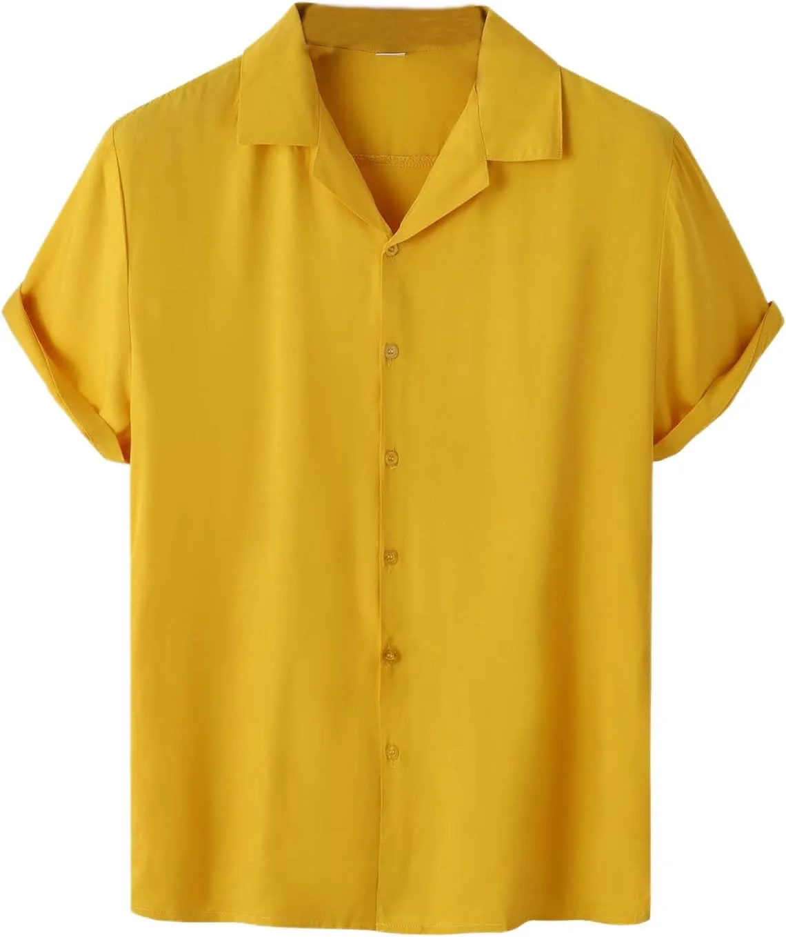 Mens Short Sleeve Shirts Casual Button Down Lightweight Vintage Comfy Tshirts Solid Camp Shirt Spring Summer Tees