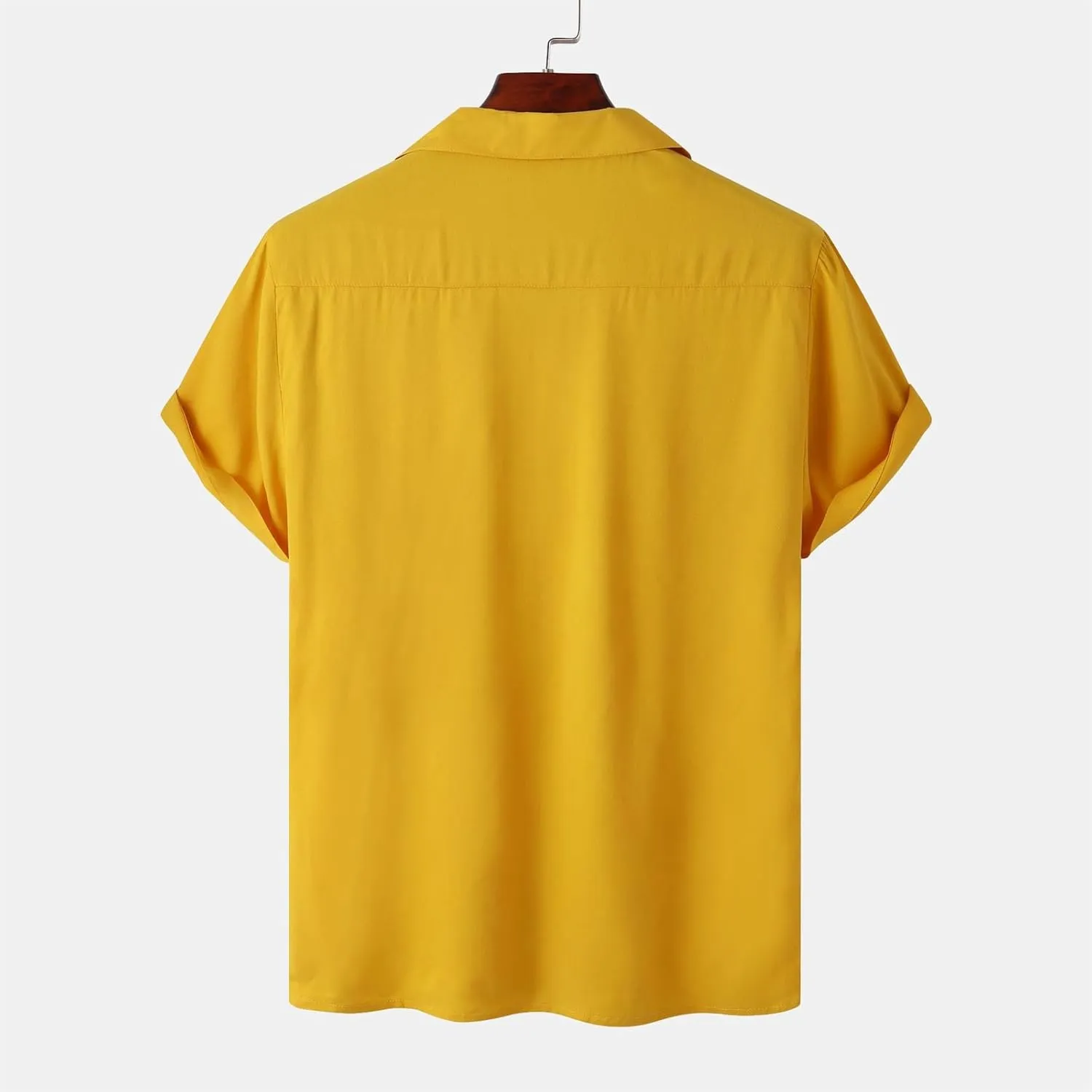 Mens Short Sleeve Shirts Casual Button Down Lightweight Vintage Comfy Tshirts Solid Camp Shirt Spring Summer Tees