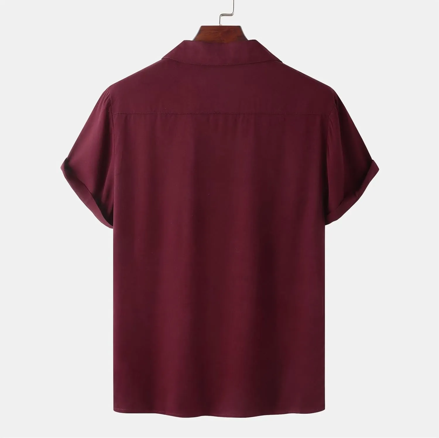 Mens Short Sleeve Shirts Casual Button Down Lightweight Vintage Comfy Tshirts Solid Camp Shirt Spring Summer Tees