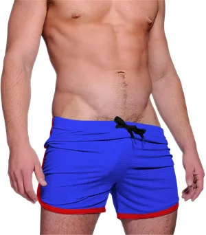 Mens Shorts Summer Breathable Quick Drying Gym Shorts Elastic Waist Drawstring Running Shorts Casual Mesh Beach Shorts