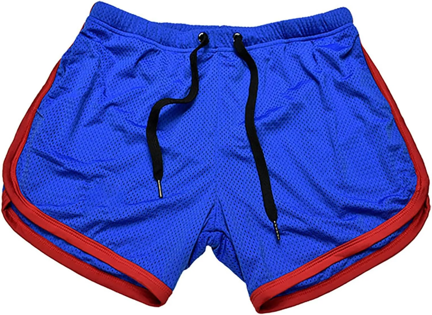 Mens Shorts Summer Breathable Quick Drying Gym Shorts Elastic Waist Drawstring Running Shorts Casual Mesh Beach Shorts