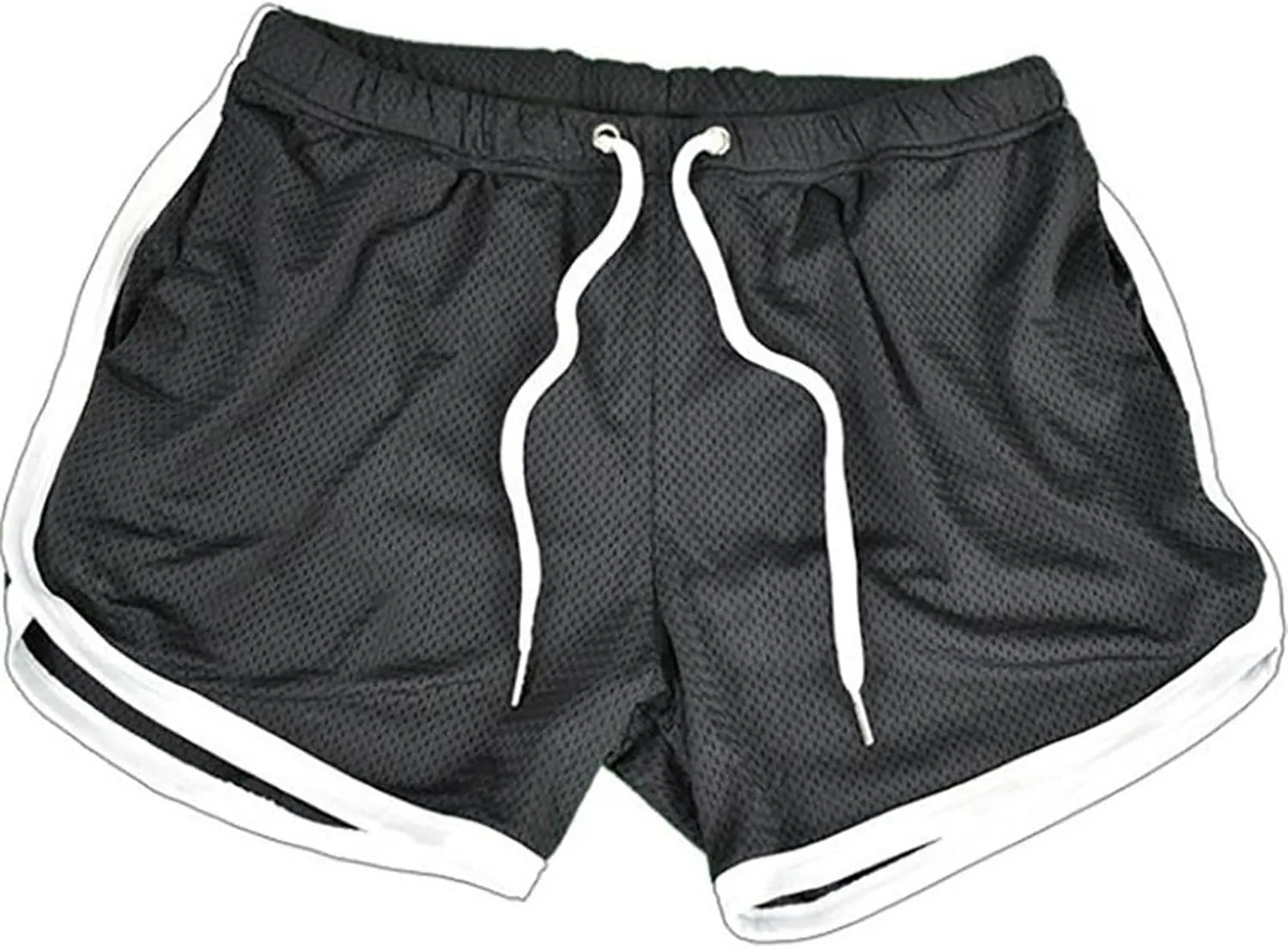 Mens Shorts Summer Breathable Quick Drying Gym Shorts Elastic Waist Drawstring Running Shorts Casual Mesh Beach Shorts