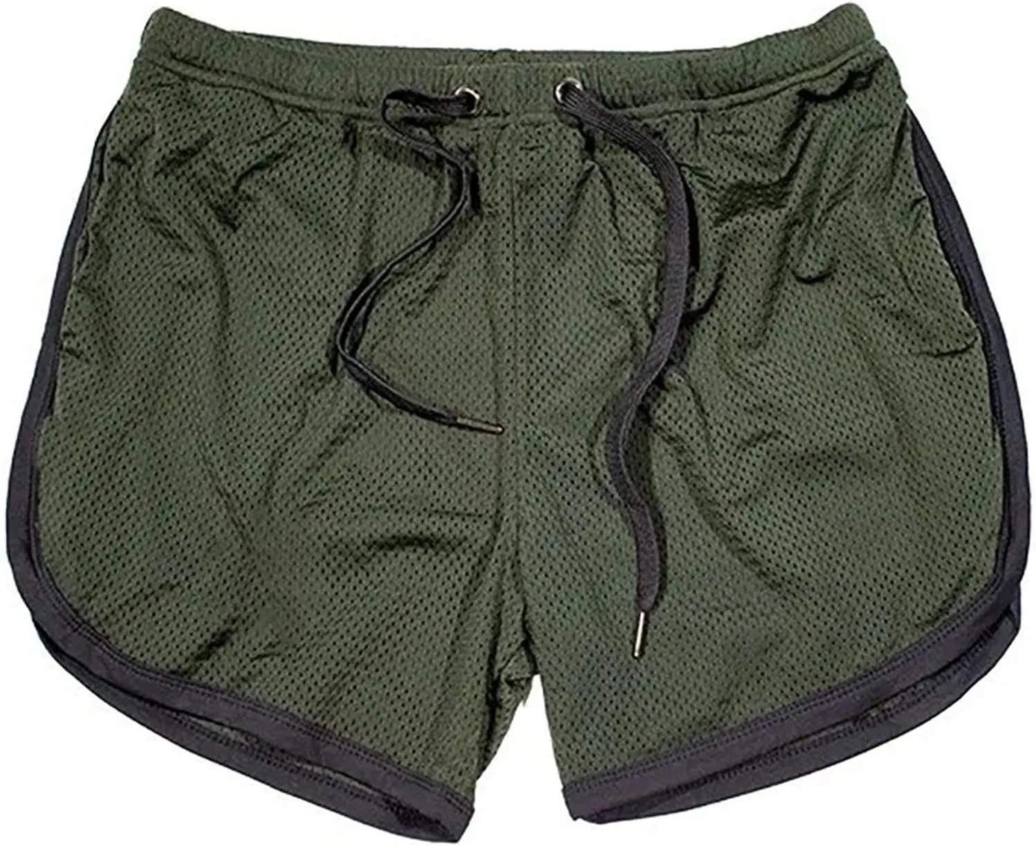 Mens Shorts Summer Breathable Quick Drying Gym Shorts Elastic Waist Drawstring Running Shorts Casual Mesh Beach Shorts