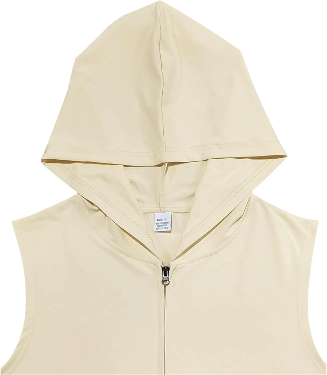 Men's Sleeveless Hooded Tank Tops Athletic Gym Workout Full Zip Vest Shirts Lightweight Dry fit Muscle Cut Off T-Shirt