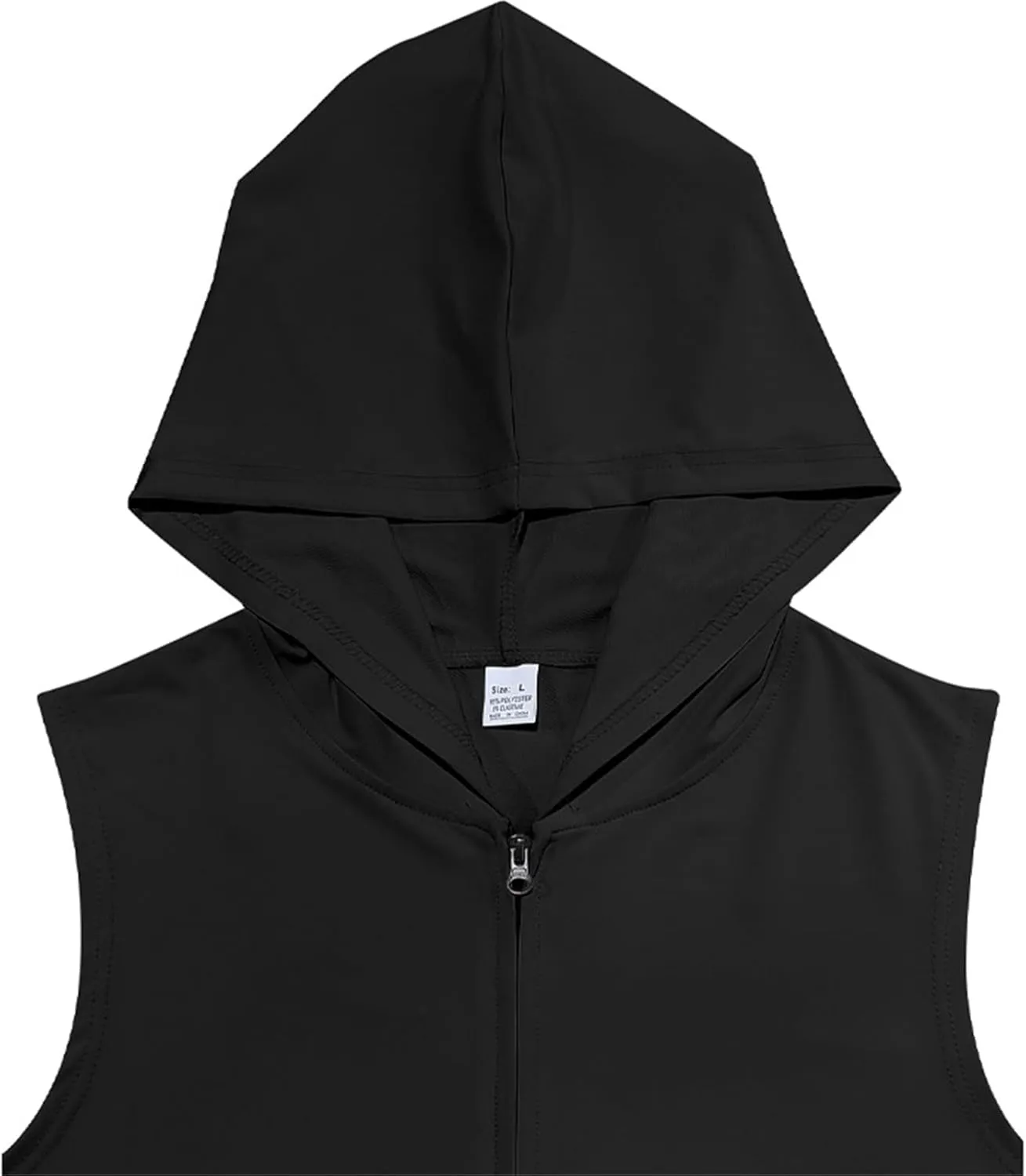 Men's Sleeveless Hooded Tank Tops Athletic Gym Workout Full Zip Vest Shirts Lightweight Dry fit Muscle Cut Off T-Shirt