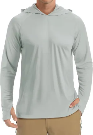 Men's Sun Shirts Fishing Shirts for Men Long Sleeve Protection Hoodie Rash Guard Shirt SPF UV Shirt Outdoor Lightweight