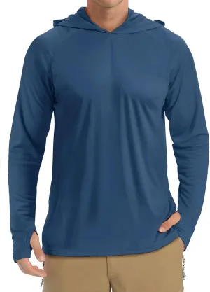 Men's Sun Shirts Fishing Shirts for Men Long Sleeve Protection Hoodie Rash Guard Shirt SPF UV Shirt Outdoor Lightweight