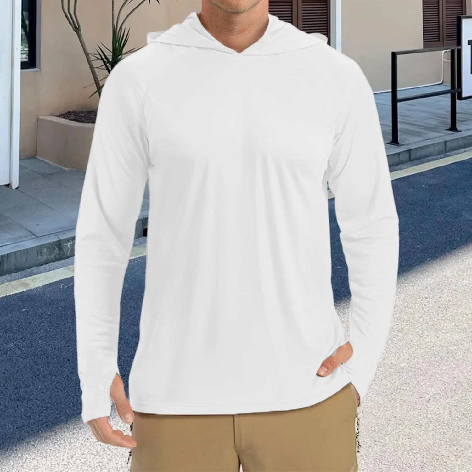 Men's Sun Shirts Fishing Shirts for Men Long Sleeve Protection Hoodie Rash Guard Shirt SPF UV Shirt Outdoor Lightweight