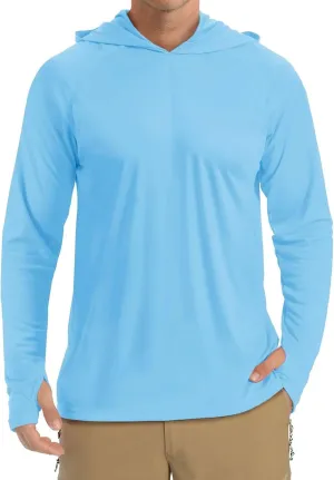 Men's Sun Shirts Fishing Shirts for Men Long Sleeve Protection Hoodie Rash Guard Shirt SPF UV Shirt Outdoor Lightweight