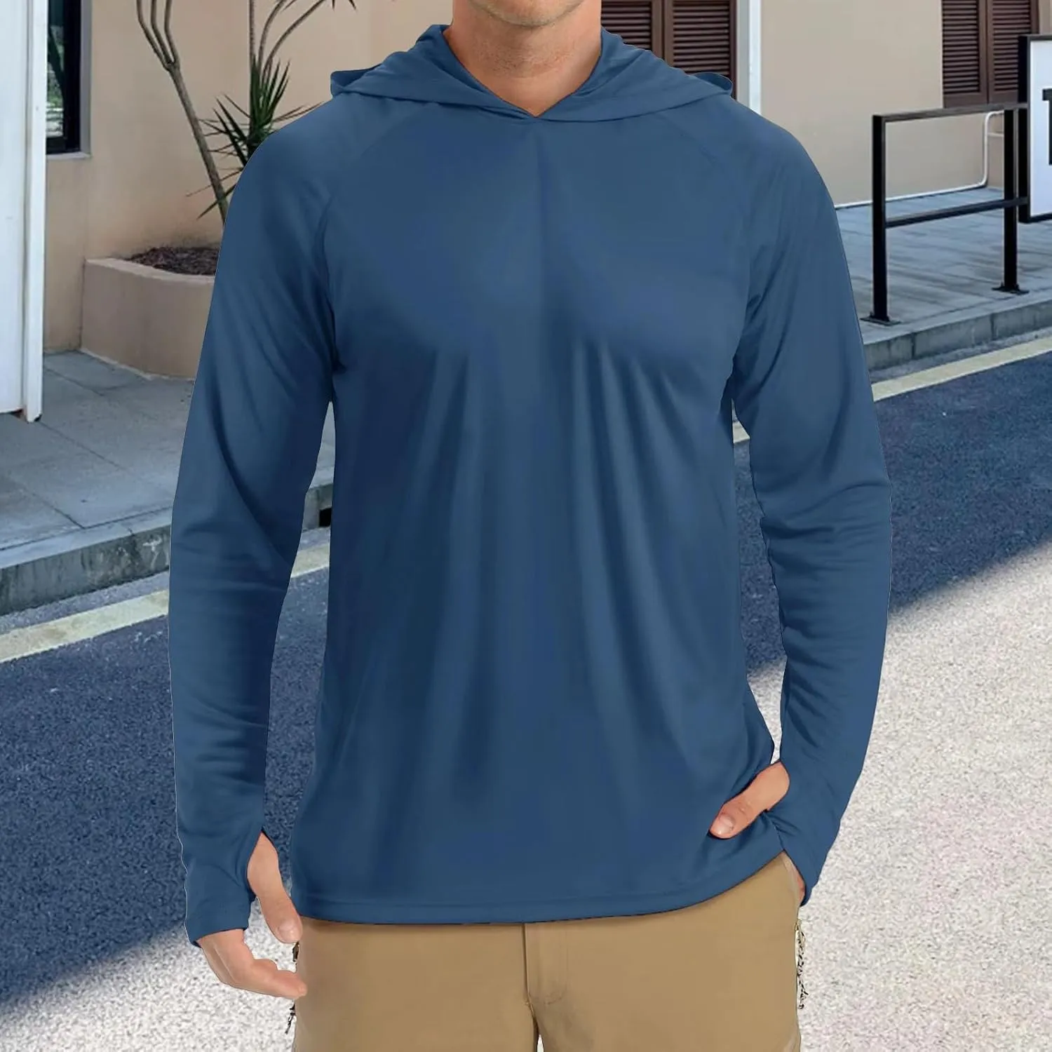 Men's Sun Shirts Fishing Shirts for Men Long Sleeve Protection Hoodie Rash Guard Shirt SPF UV Shirt Outdoor Lightweight