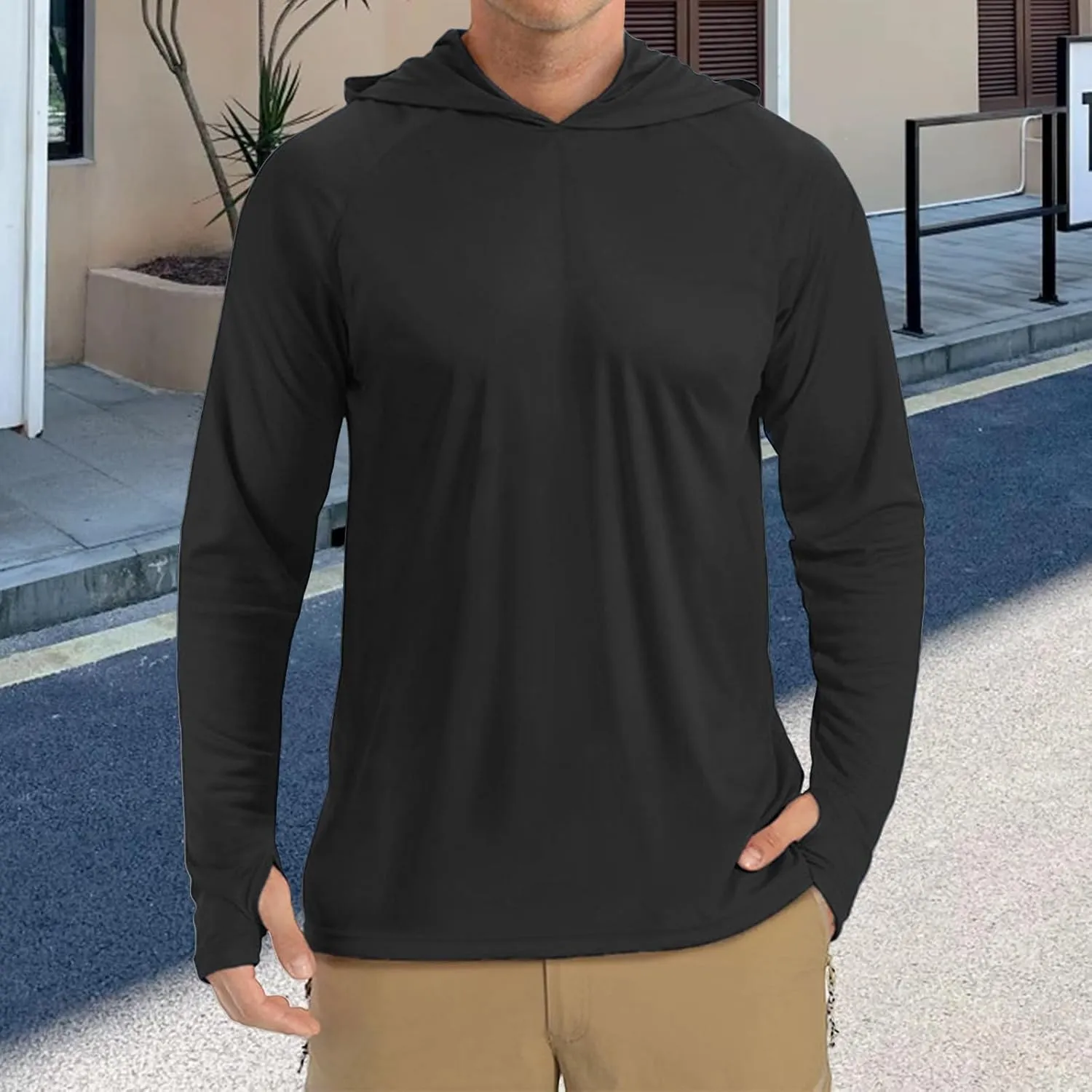 Men's Sun Shirts Fishing Shirts for Men Long Sleeve Protection Hoodie Rash Guard Shirt SPF UV Shirt Outdoor Lightweight