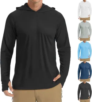 Men's Sun Shirts Fishing Shirts for Men Long Sleeve Protection Hoodie Rash Guard Shirt SPF UV Shirt Outdoor Lightweight