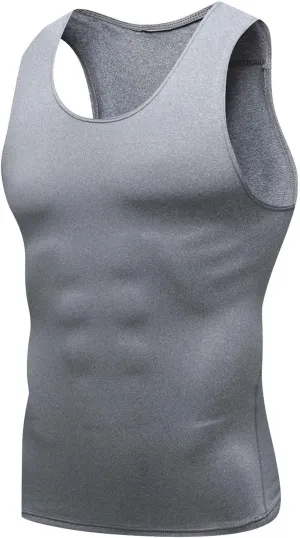 Men's Tank Tops Slim Fit Stretch Gym Bodybuilding Muscle Shirt Vests Summer Quick Drying Tights Sport Workout Shirts