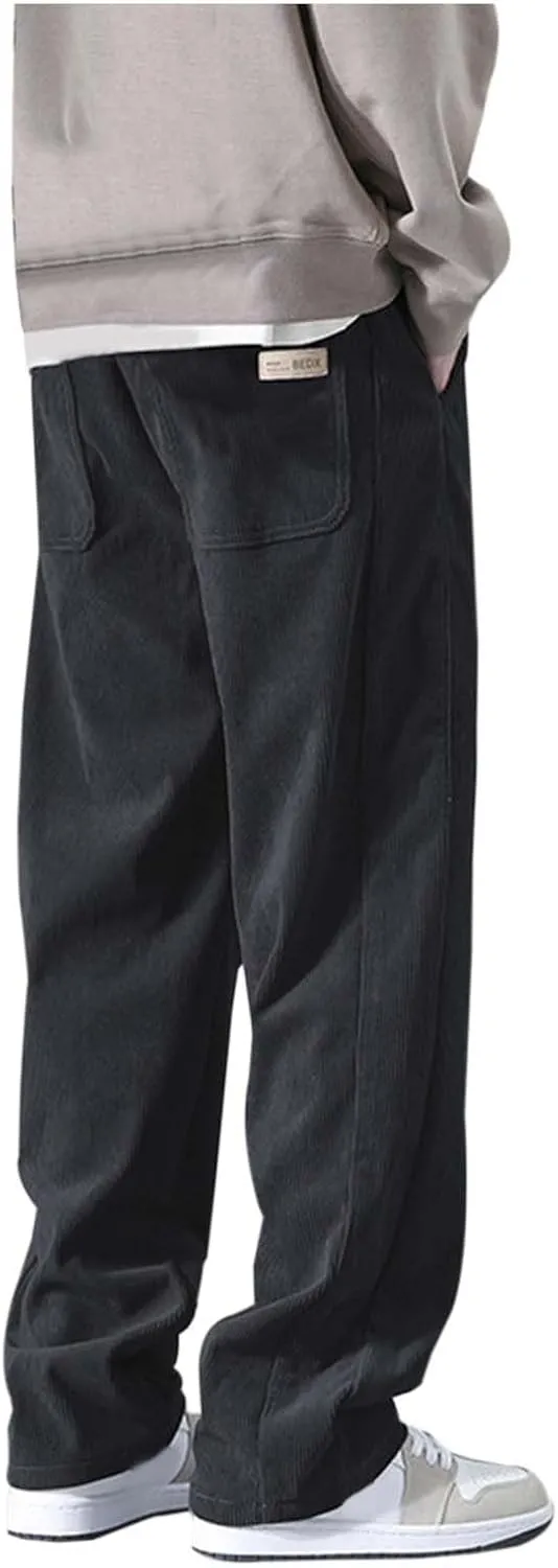 Men's Tracksuit Pant Casual Vintage Joggers Outdoor Sweatpants Zip Pockets Stretch Waist Cargo Combat Pant
